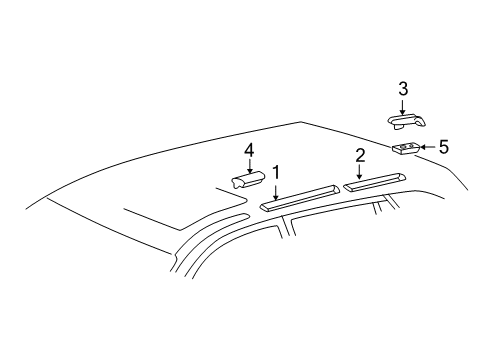 2005 Toyota RAV4 Exterior Trim - Roof Diagram 2 - Thumbnail