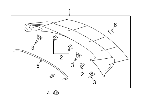 2013 Toyota RAV4 Rear Spoiler Diagram