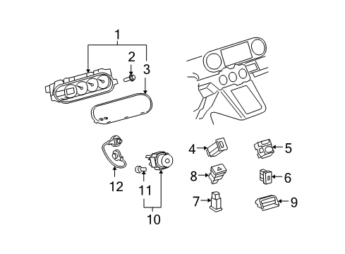 2013 Scion xB A/C & Heater Control Units Diagram