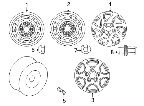1997 Toyota Camry Wheel, Steel Diagram for 42611-06010