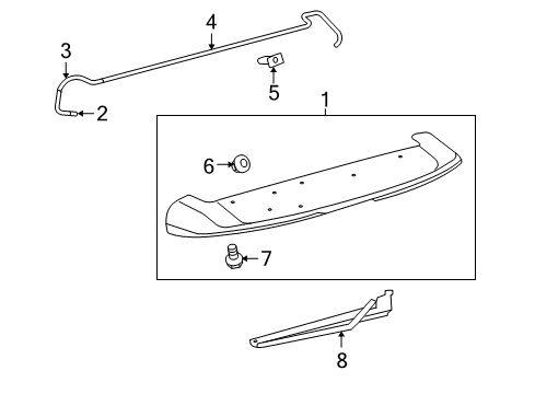2024 Toyota 4Runner Rear Spoiler Diagram