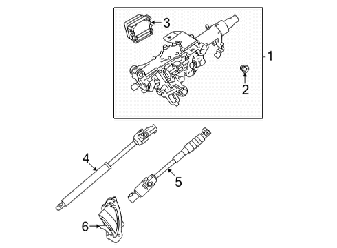 2025 Toyota Tundra Steering Column Assembly Diagram