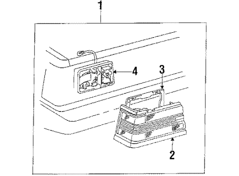 1986 Toyota Camry Tail Lamps - Headlights Diagram 3 - Thumbnail