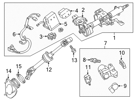 2014 Toyota Camry Steering Column Assembly Diagram 4 - Thumbnail