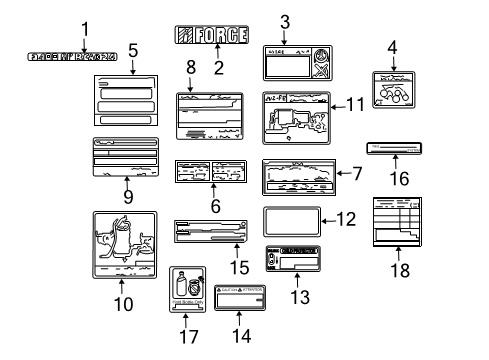 2002 Toyota Tundra Information Labels Diagram