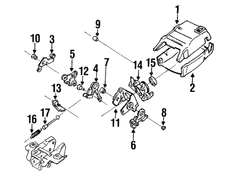 1986 Toyota Pickup Column Housing, Upper Diagram for 45280-35160