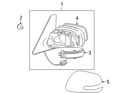 2013 Scion xB Outside Mirrors Diagram