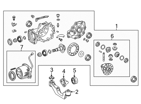 2014 Toyota Highlander Coupling Sub-Assembly, Electro Magnetic Control, Rear Diagram for 41303-48013