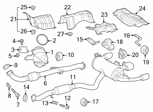 2025 Toyota GR Corolla Exhaust Components Diagram