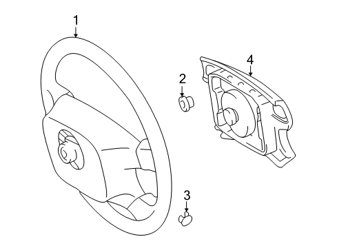 2001 Toyota Avalon Steering Wheel & Trim Diagram