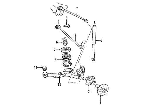2000 Toyota RAV4 Lower Control Arm - Rear Diagram