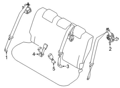 2020 Toyota Yaris Seat Belt - Body Diagram 2 - Thumbnail