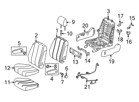 2013 Toyota Sienna Second Row Seats Diagram 6 - Thumbnail