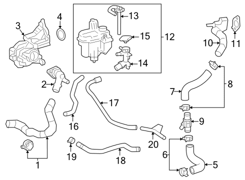 2022 Toyota Corolla Cross Radiator & Components Diagram