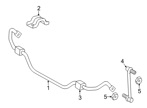 2002 Toyota Prius Stabilizer Bar & Components Diagram