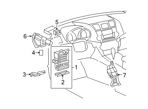 2008 Toyota Highlander Control Module Diagram for 89650-48060