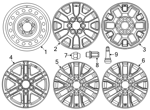 2025 Toyota Tacoma Wheels Diagram