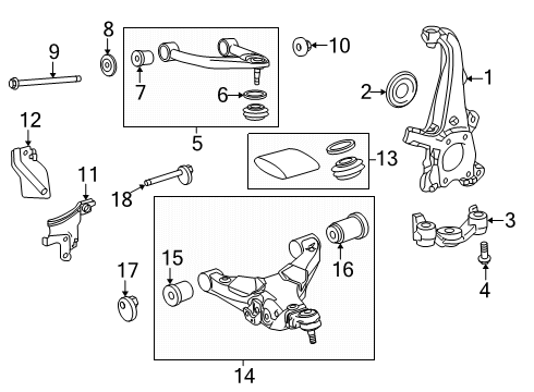 2025 Toyota 4Runner Bush, Lower Arm Diagram for 48654-60070