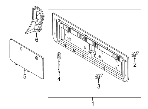 2014 Toyota Land Cruiser Interior Trim - Tail Gate Diagram