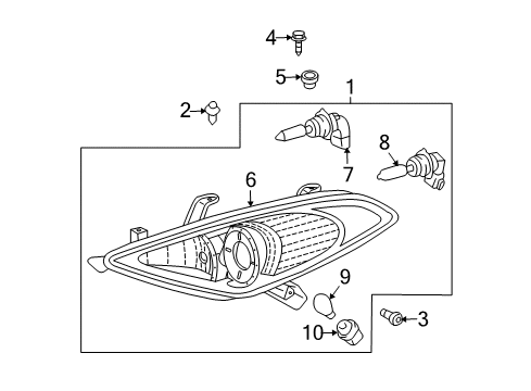 2005 Toyota Solara Combination Lamps Diagram
