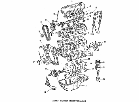 1989 Toyota Van Camshaft & Timing Diagram