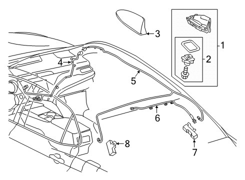 2025 Toyota Camry Antenna & Radio Diagram