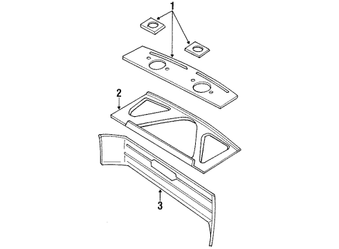 1992 Toyota Cressida Interior Trim - Rear Body Diagram