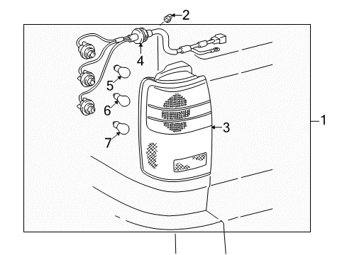 1999 Toyota 4Runner Tail Lamps Diagram
