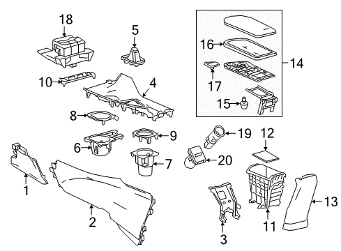 2019 Toyota C-HR Console Diagram 2 - Thumbnail