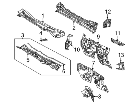 2025 Toyota Tundra Cab Cowl Diagram