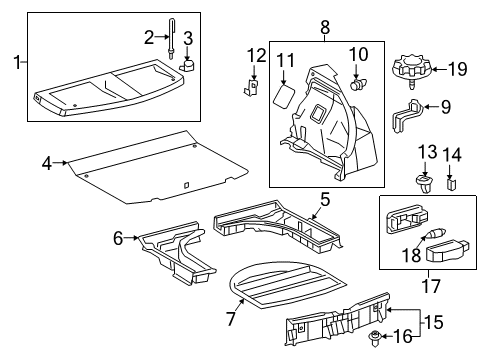 2018 Toyota Corolla iM Interior Trim - Rear Body Diagram