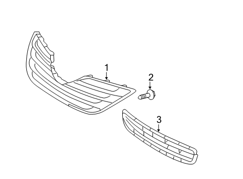 2007 Toyota Camry Grille & Components Diagram