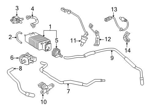 2025 Toyota Camry Emission Components Diagram