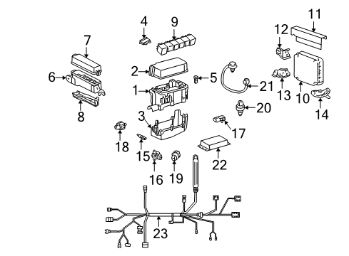 2000 Toyota MR2 Spyder Electrical Components Diagram
