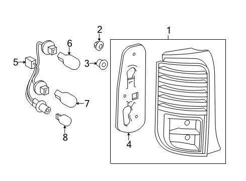 2012 Scion xB Bulbs Diagram