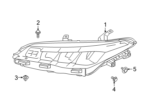 2019 Toyota Avalon Headlamp Components Diagram