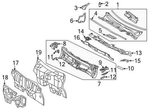 2015 Toyota RAV4 Cowl Diagram