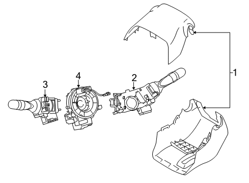 2012 Toyota Prius V Dimmer Switch Diagram for 84140-76020