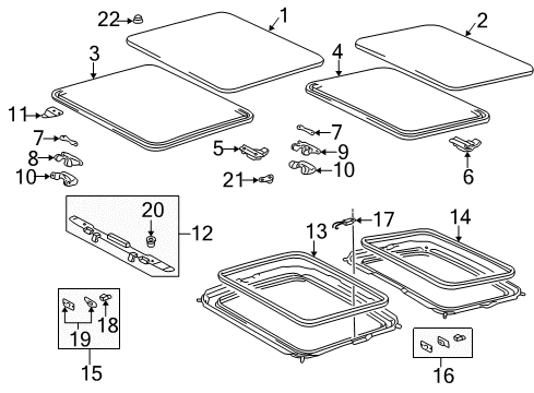 1996 Toyota RAV4 Sunroof Diagram