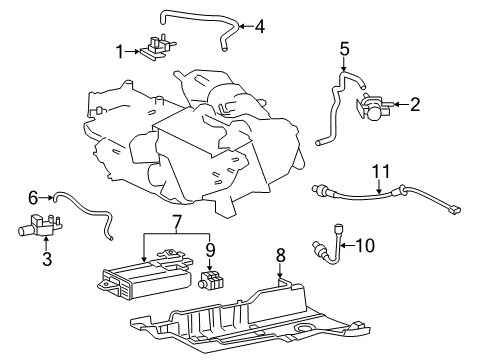 2011 Toyota Sienna Emission Components Diagram
