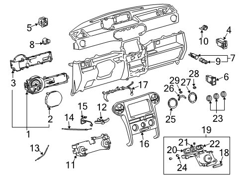 2006 Scion xB Bulb Diagram for 90010-01082