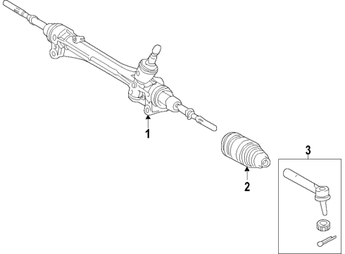 2017 Toyota Prius Prime Steering Gear & Linkage Diagram