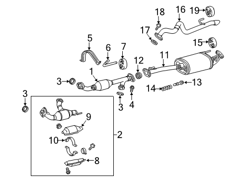 2024 Toyota 4Runner Exhaust Components Diagram
