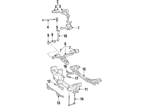 1994 Toyota Supra Front Suspension Components Diagram