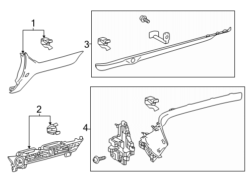 2025 Toyota Crown Signia Instrument Panel Components Diagram