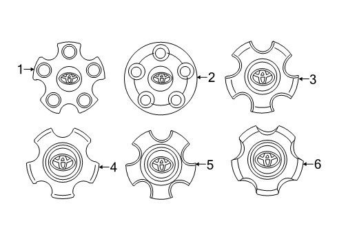 2010 Toyota Tundra Wheel Covers & Trim Diagram