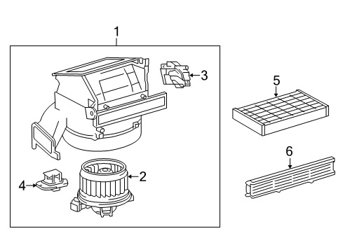 2014 Toyota Yaris Blower Assembly Diagram for 87130-52140