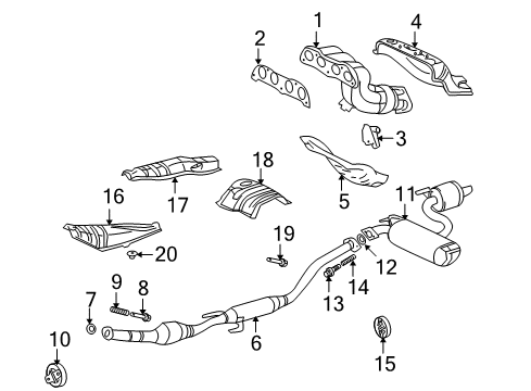 2005 Toyota Celica Exhaust Manifold Diagram 2 - Thumbnail