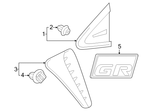 2025 Toyota GR Corolla Exterior Trim - Fender Diagram
