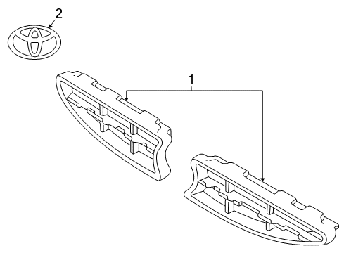 1998 Toyota Corolla Grille & Components Diagram